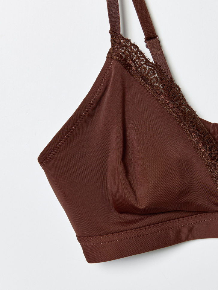 бюстгальтер из микрофибры из волокон микрофибры спереди