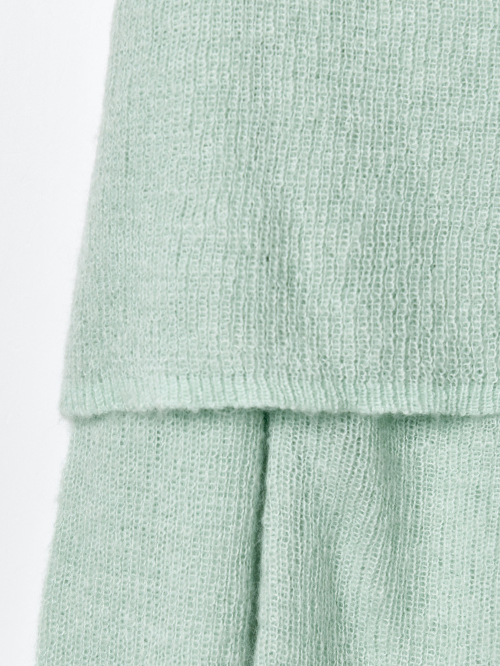 вязаный джемпер с содержанием мохера и шерсти универсального стиля с лицевой стороны