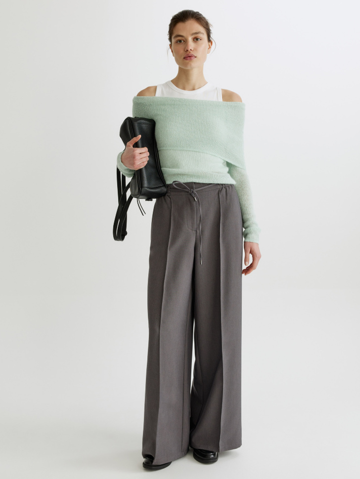 вязаный джемпер с содержанием мохера и шерсти по цене 3999 руб вид справа