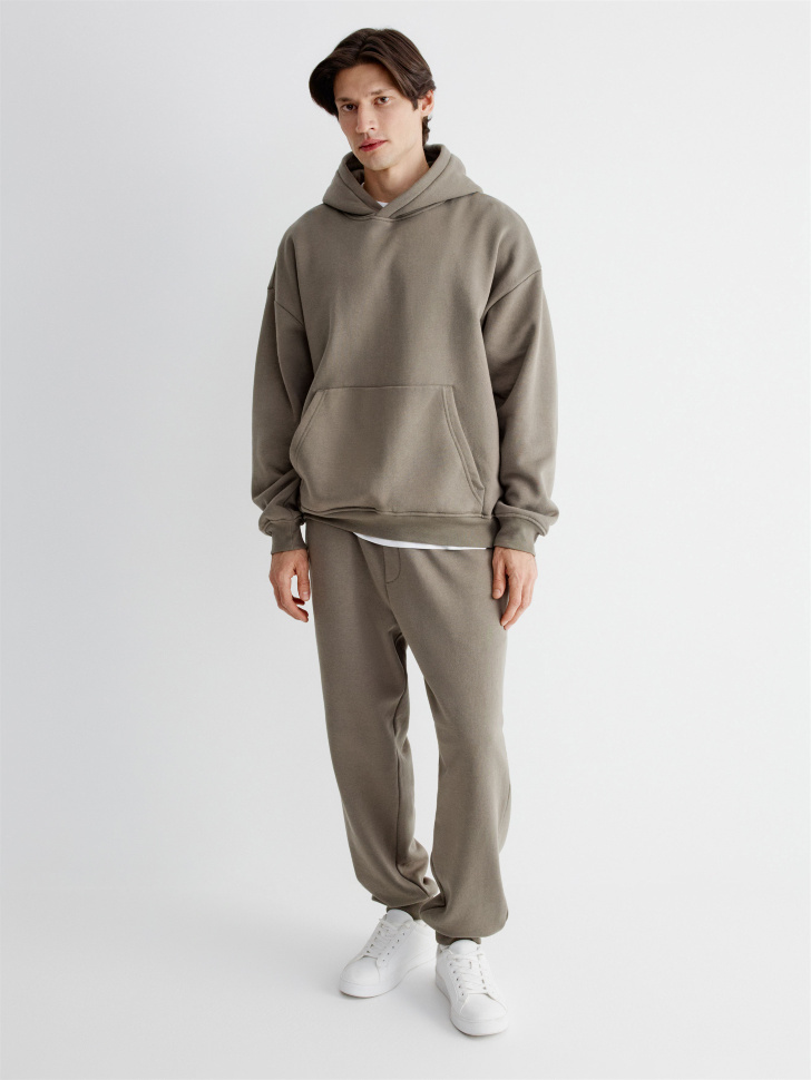 утепленное худи regular fit из футера от бренда sela вид слева