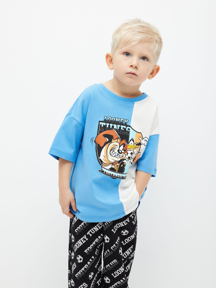

Футболка с принтом Looney Tunes для мальчиков, Синий