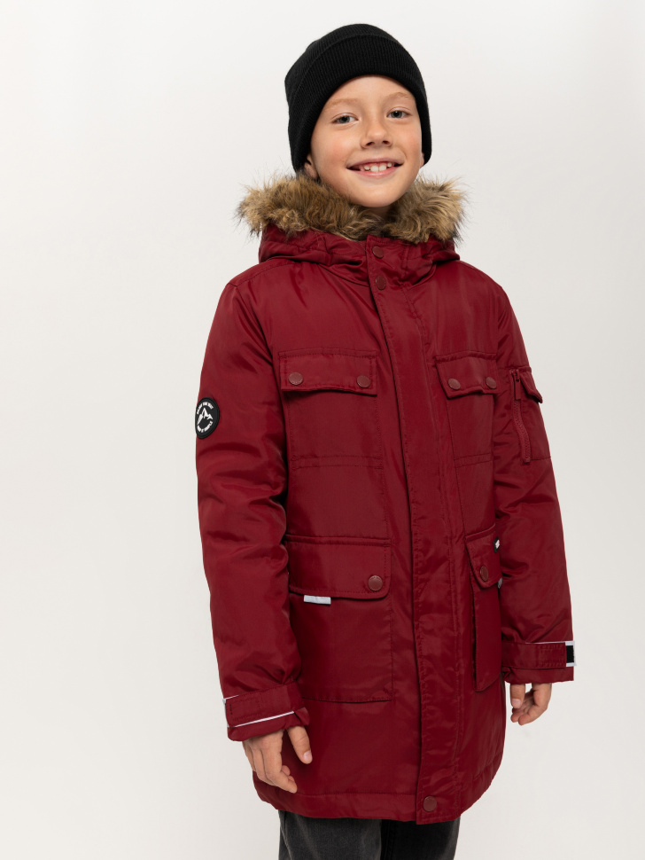 куртка для мальчиков (бордовый, 122/ 7-8 YEARS) sela 4640078079612 - фото 3