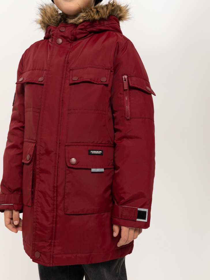куртка для мальчиков (бордовый, 122/ 7-8 YEARS) sela 4640078079612 - фото 4