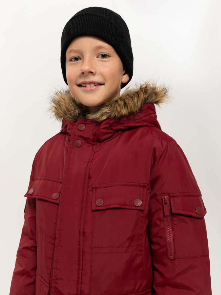 куртка для мальчиков (бордовый, 146/ 11-12 YEARS) sela 4640078079650 - фото 5
