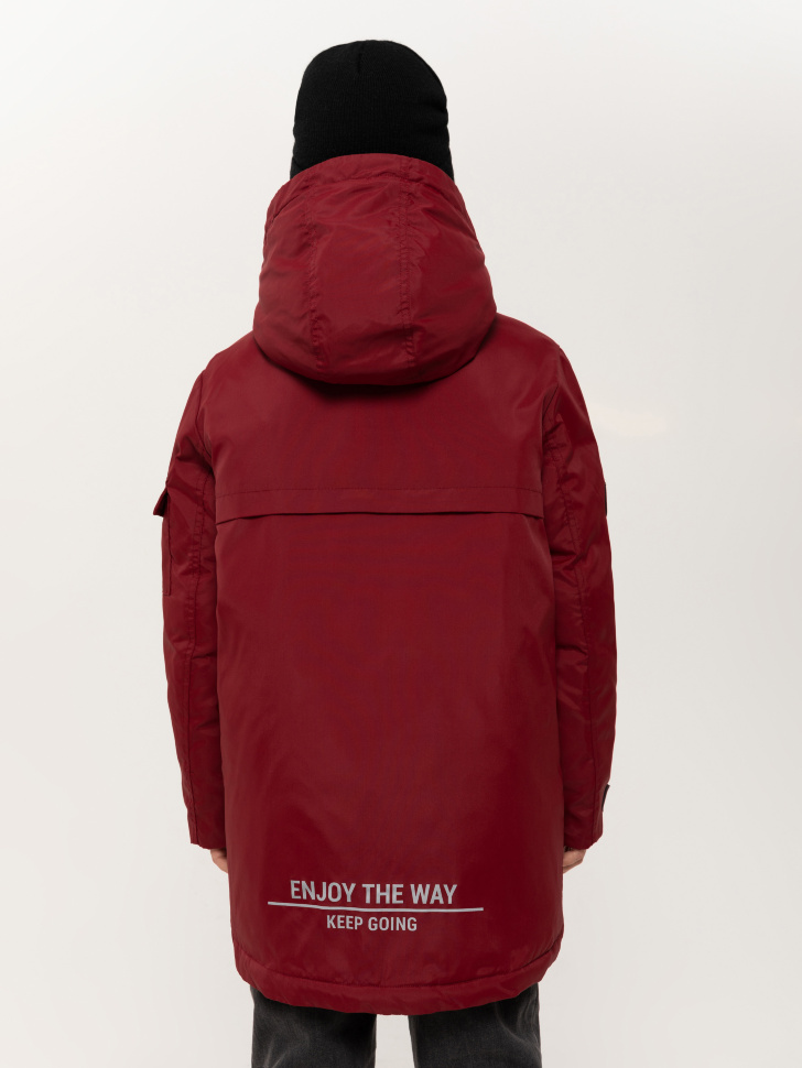 куртка для мальчиков (бордовый, 146/ 11-12 YEARS) sela 4640078079650 - фото 8