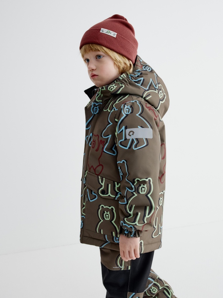 демисезонная куртка из технологичной мембранной ткани drytex® для мальчиков из россии вид сбоку