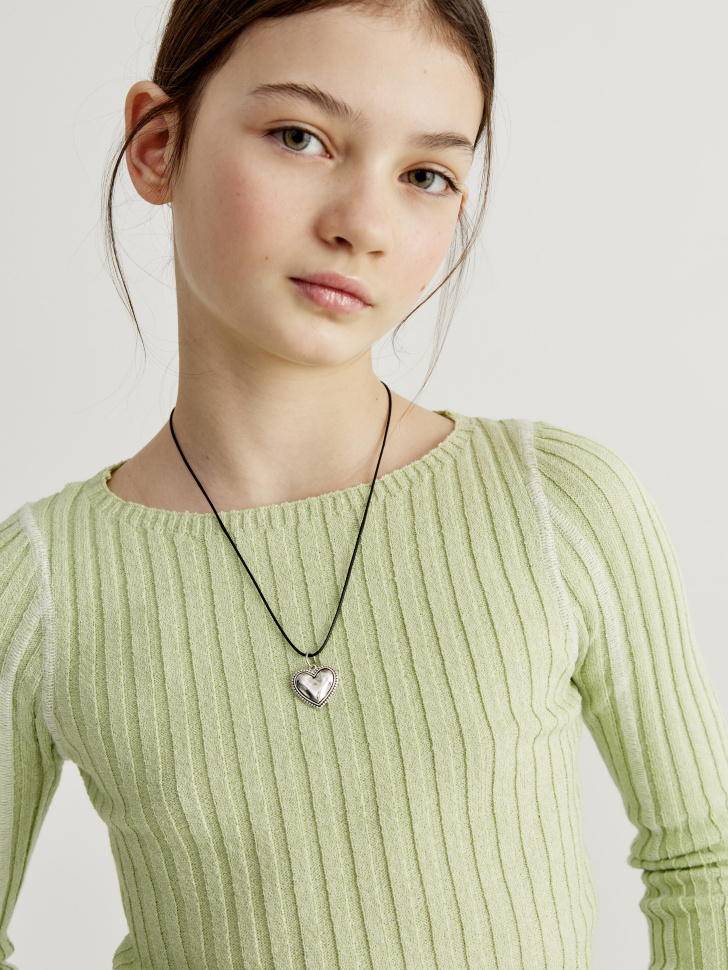 

Цепочка серебристая с кулоном для девочек, SL6802172824