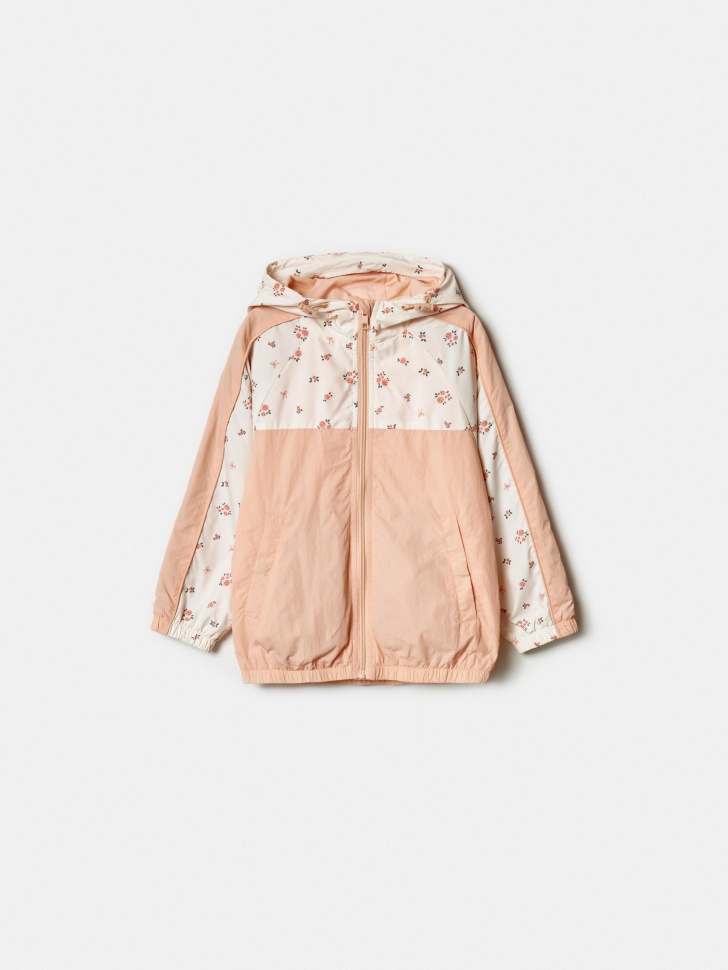 Комбинированная ветровка Sela для девочек, разноцветный, арт. 43714