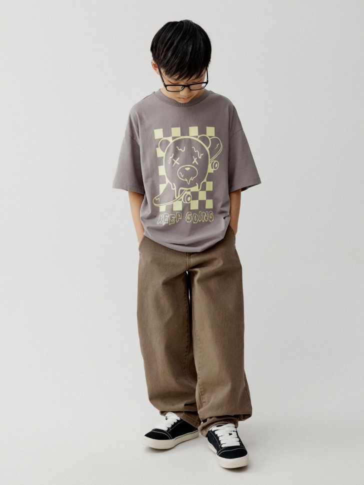 

Джинсы багги на резинке для мальчиков, SL6804071411