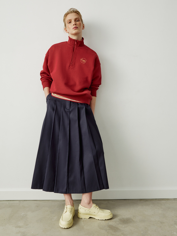 

Юбка миди в складку из смесового тенселя, SL6804011901