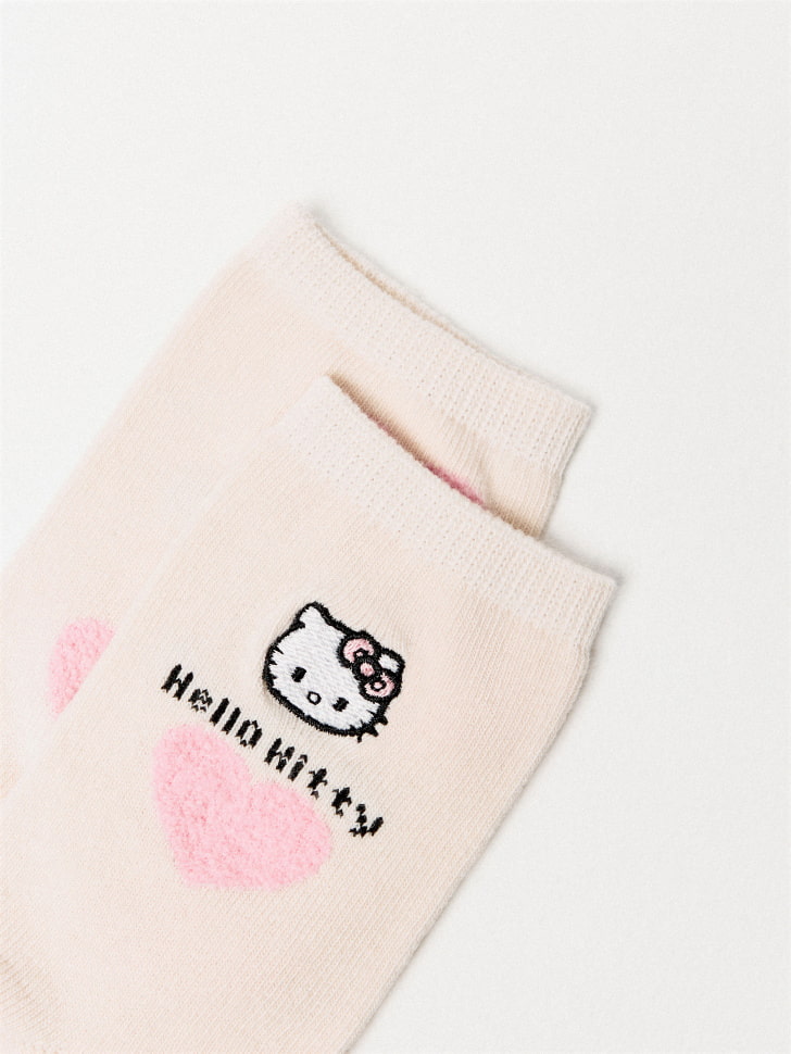 Длинные носки с принтом Hello Kitty для девочек. Фото №2