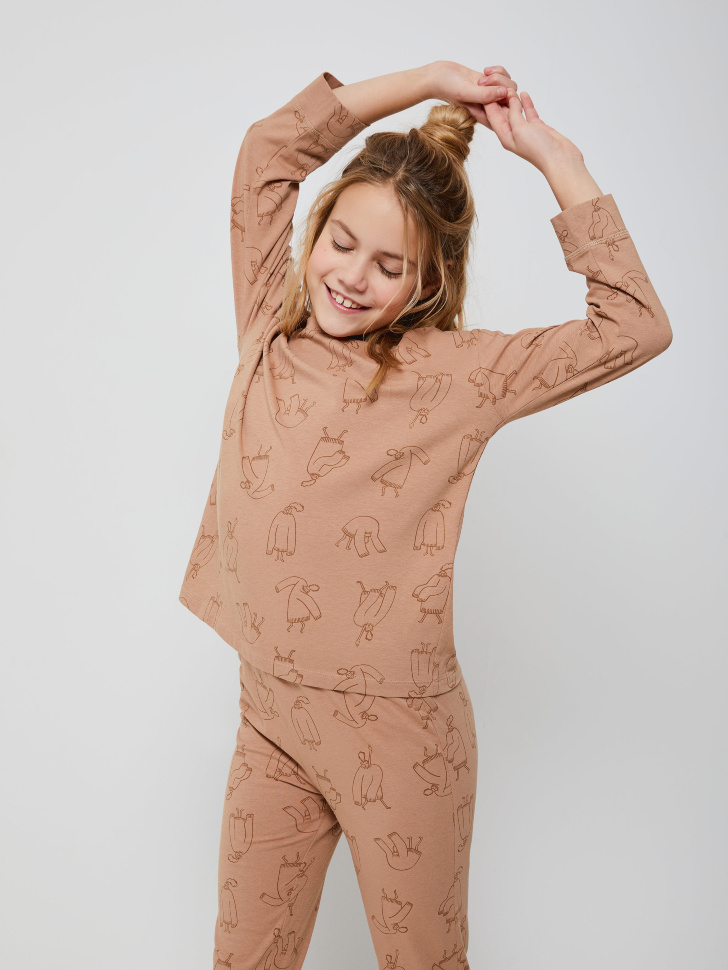 пижама для девочек (розовый, 122-128 (8-9 YEARS))