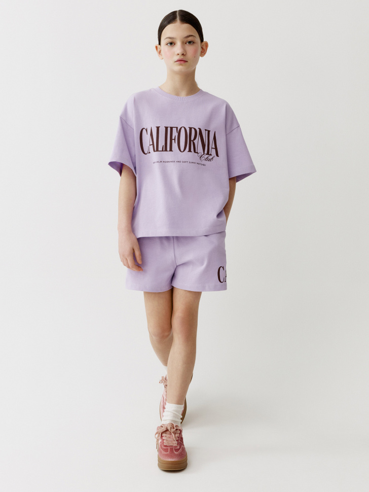 Комплект Sela футболка и шорты, фиолетовый, арт. 52662