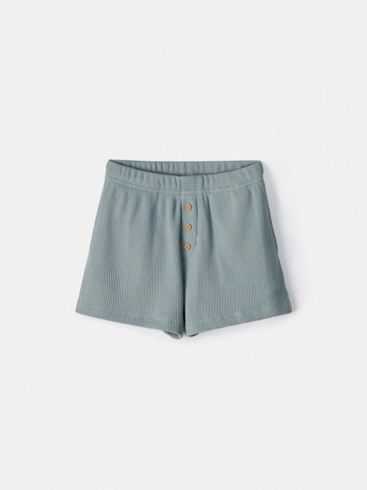 Шорты Sela из вафельного трикотажа, зеленый, арт. 54308