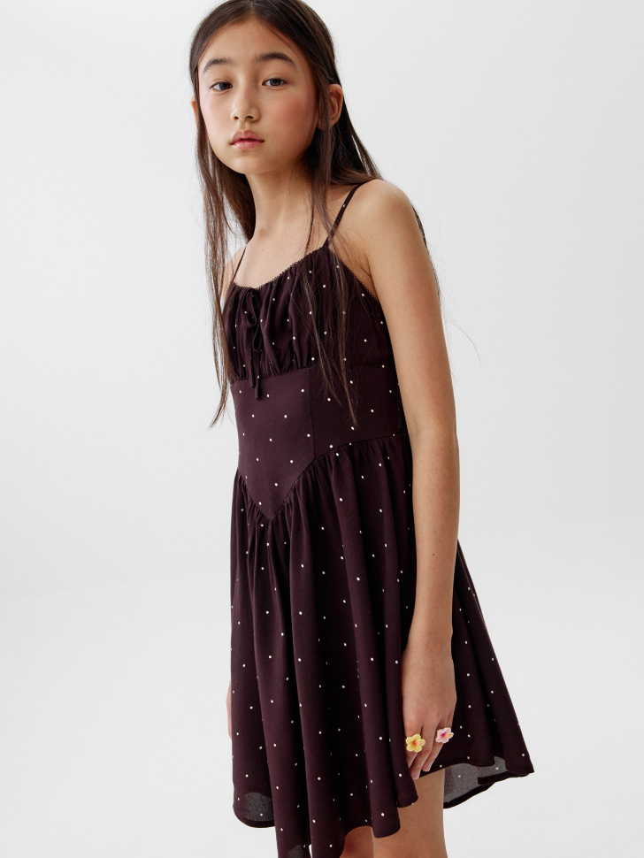 Платье SELA для девочек, бордовый, арт. 51516