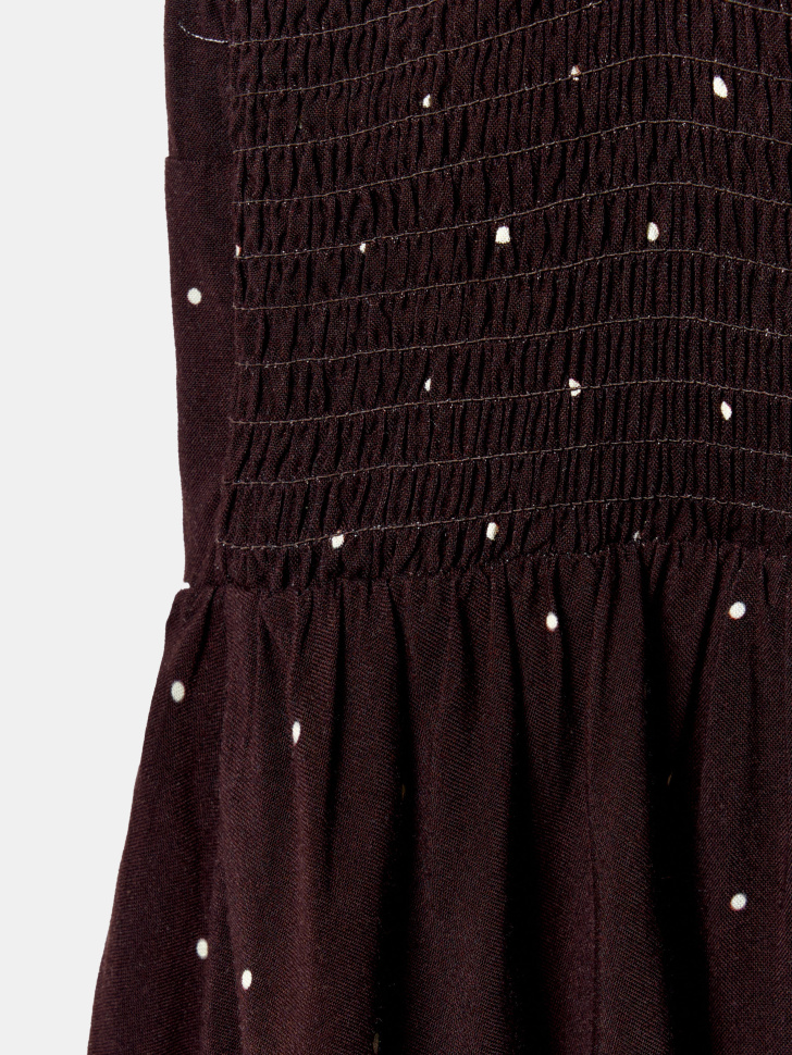 вискозное платье на бретелях для девочек универсального стиля с лицевой стороны