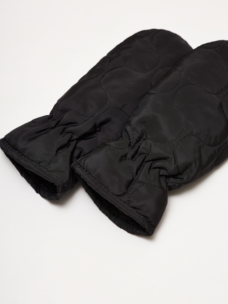 Непромокаемые стеганые варежки для девочек (черный, 9-12 YEARS) sela 4680129996482 - фото 2