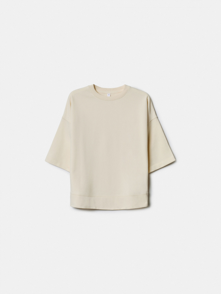 Футболка оверсайз Sela из футера, бежевый, арт. 52011
