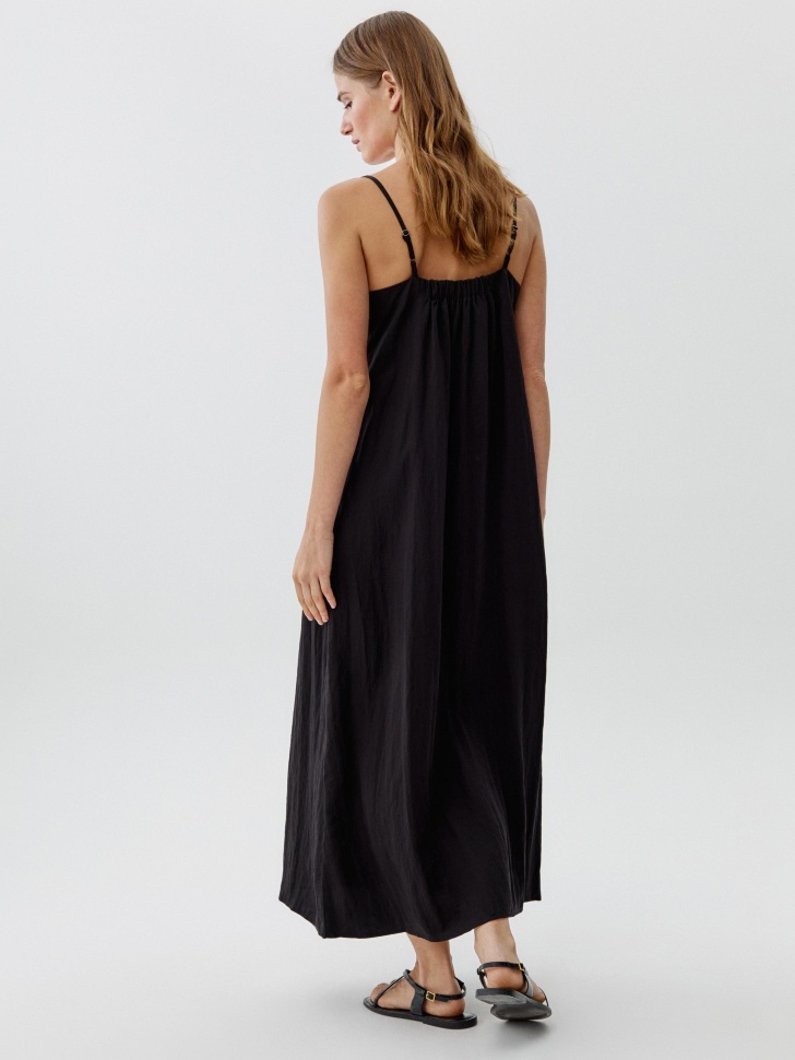 платье миди из смесового лиоцелла и вискозы из россии вид сбоку