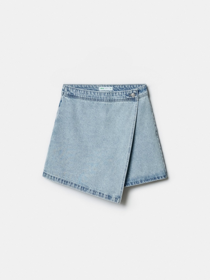 Джинсовая юбка-шорты Sela, голубой, арт. 52122