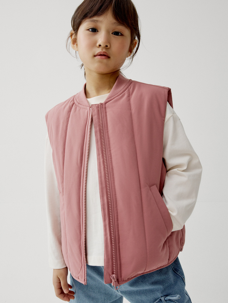 Стеганый жилет Sela, розовый, арт. 49825