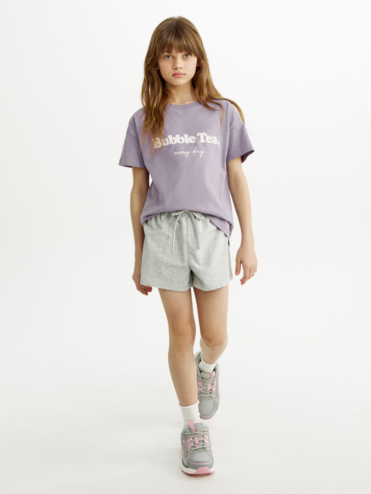 Базовые трикотажные шорты для девочек 999₽