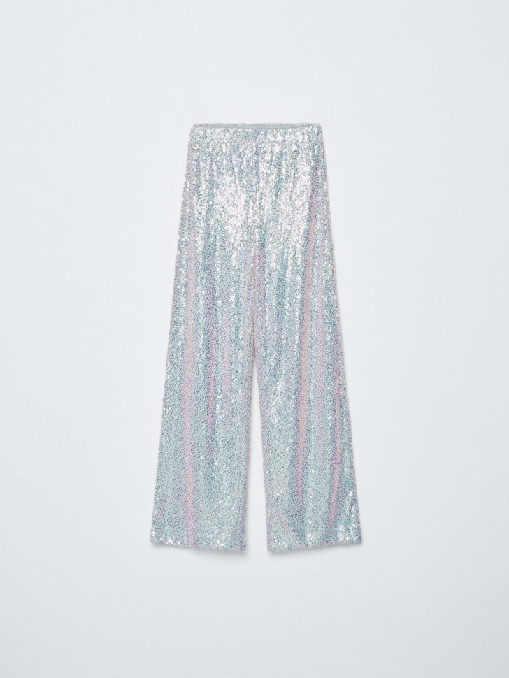 широкие брюки с пайетками для девочек 4610517026842 фотография
