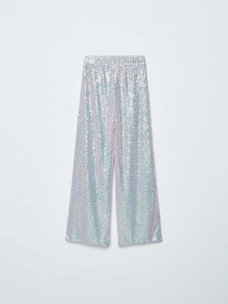 широкие брюки с пайетками для девочек 4610517026842 с промокодом