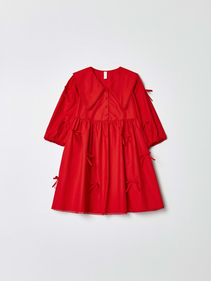 Платье Sela с бантиками для девочек, красный, арт. 33945