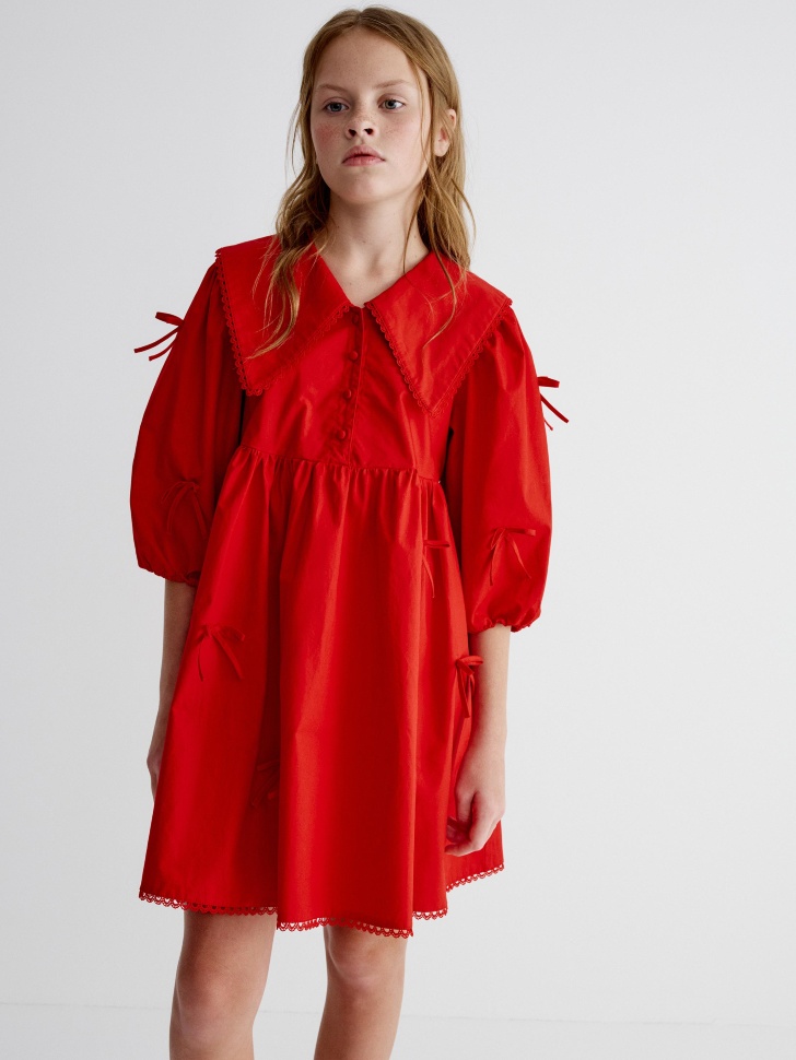 платье с бантиками для девочек по цене 3299 руб вид справа