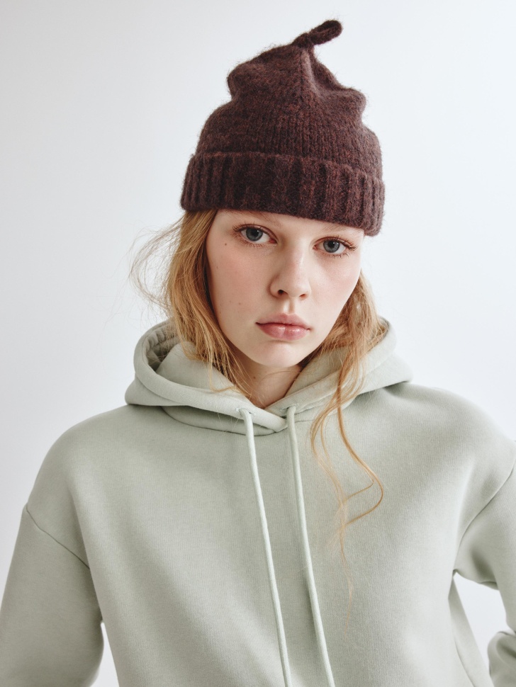 укороченное худи оверсайз из линейки  young по цене 3499 руб вид справа