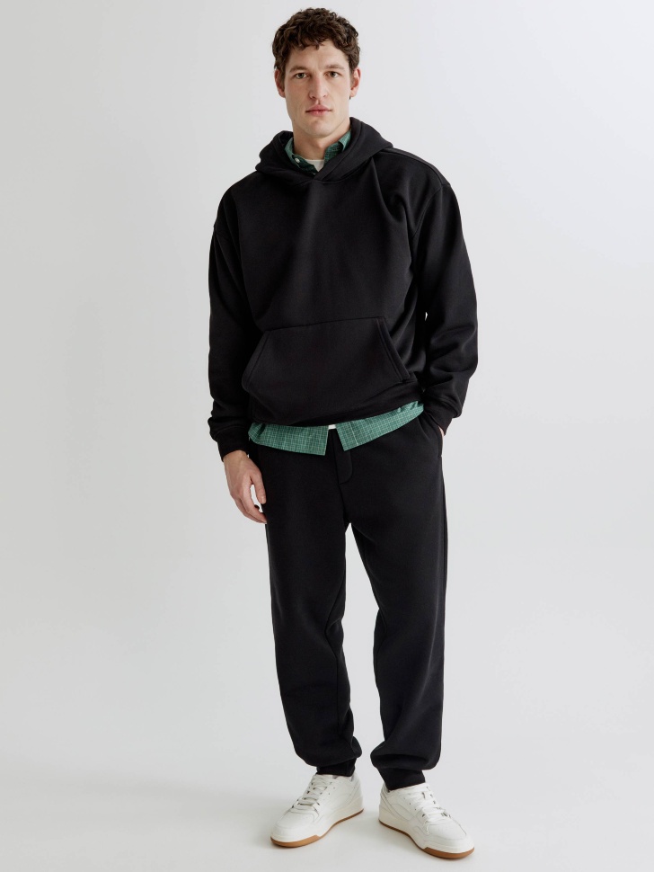 утепленное худи regular fit из футера от бренда sela вид слева