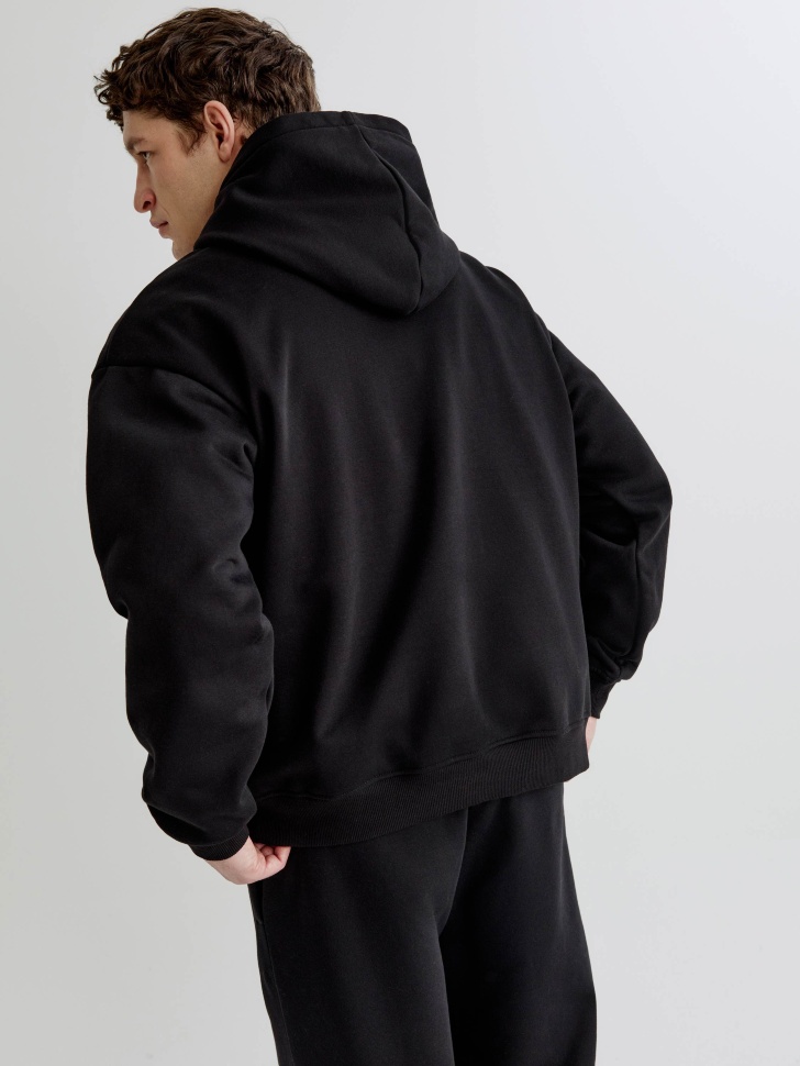 утепленное худи regular fit из футера по цене 2599 руб вид справа
