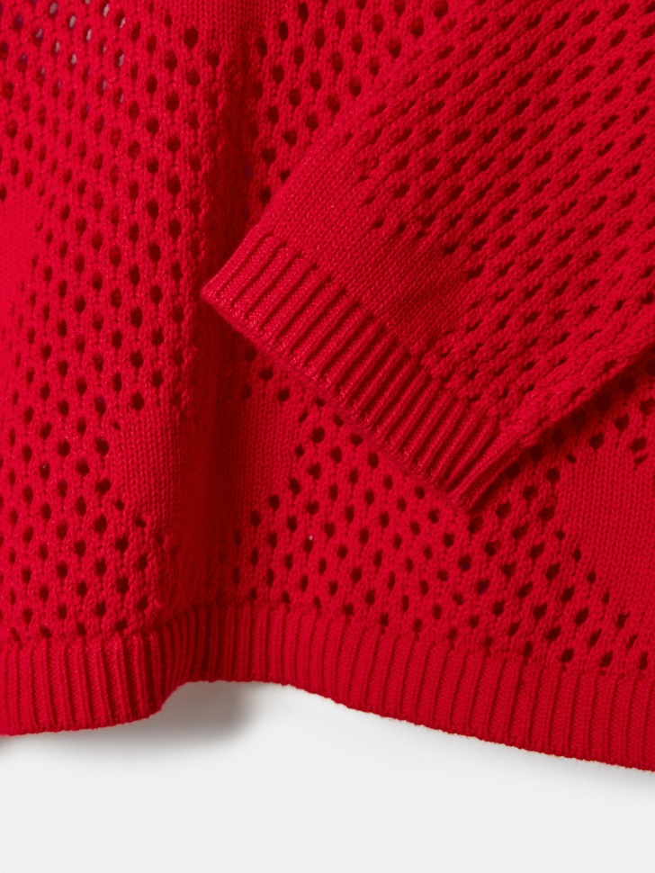 джемпер ажурной вязки для девочек по цене 1999 руб вид справа