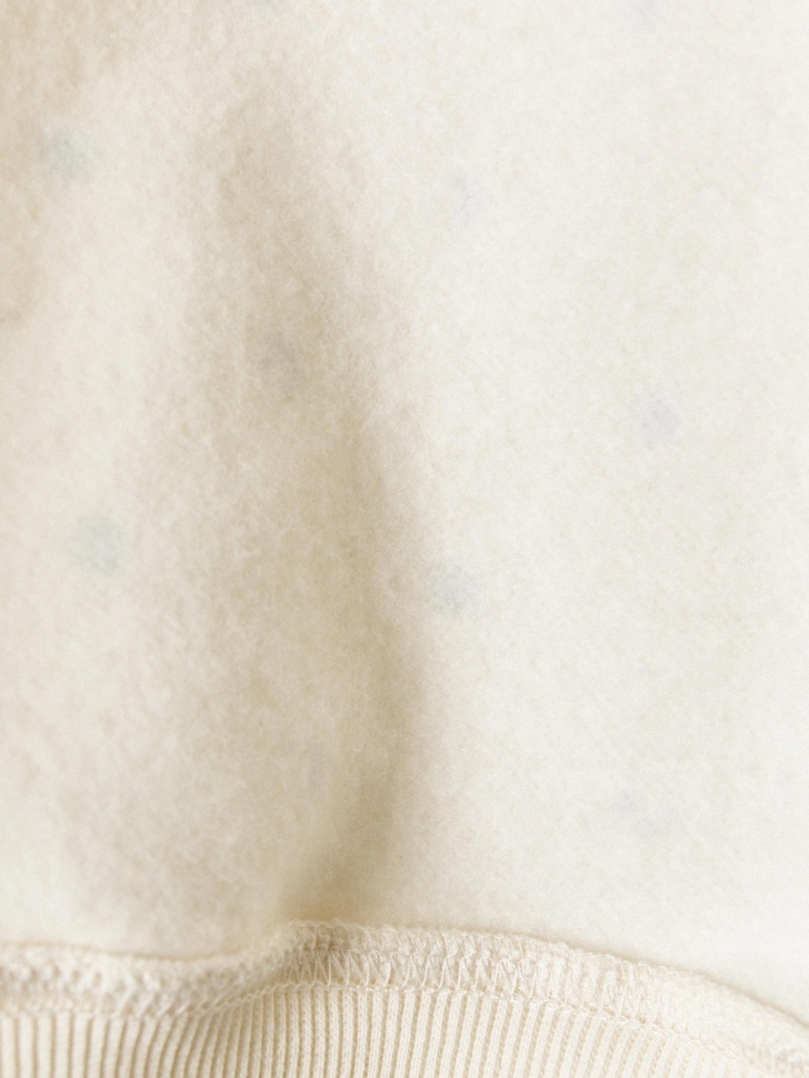 утепленный свитшот в горошек для девочек из россии вид сбоку