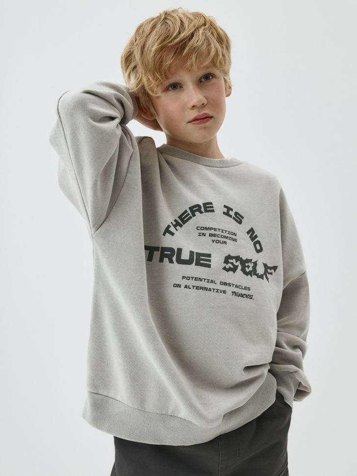 

Свитшот оверсайз с принтом детский