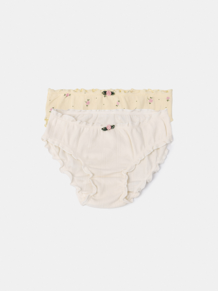 Трусы-слипы Sela для девочек (комплект 2 шт), разноцветный, арт. 54344