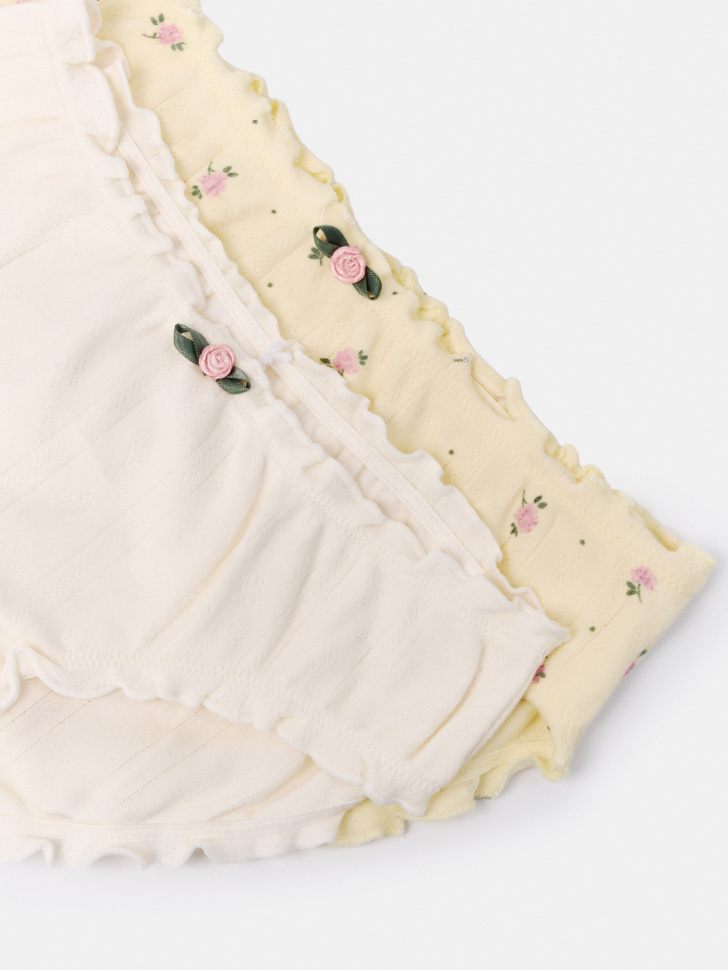 набор из 2 трусов-слипов для девочек от бренда sela вид слева