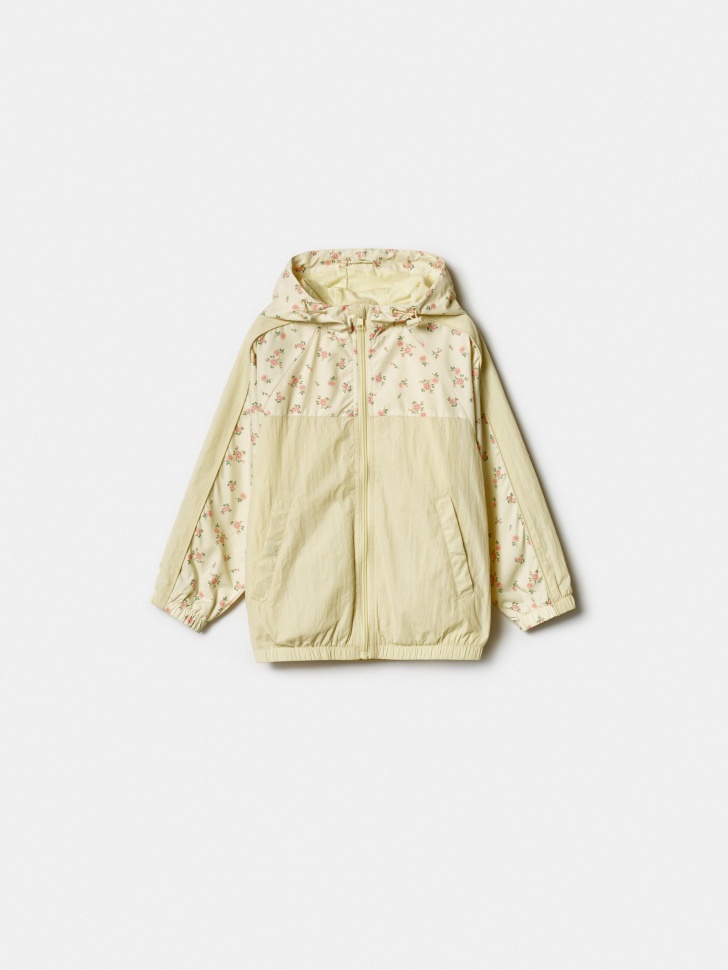 Ветровка Sela с капюшоном для девочек, желтый, арт. 43715