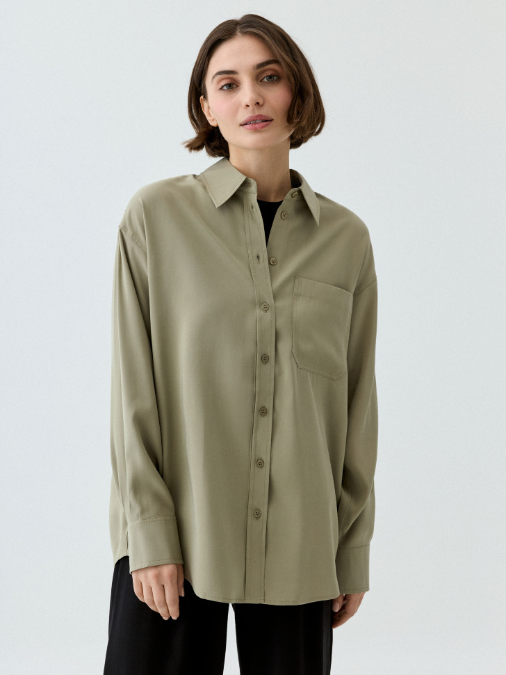 

Рубашка оверсайз из лиоцелла