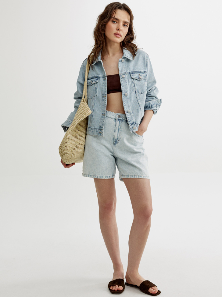 Шорты джинсовые Sela, голубой, арт. 52814