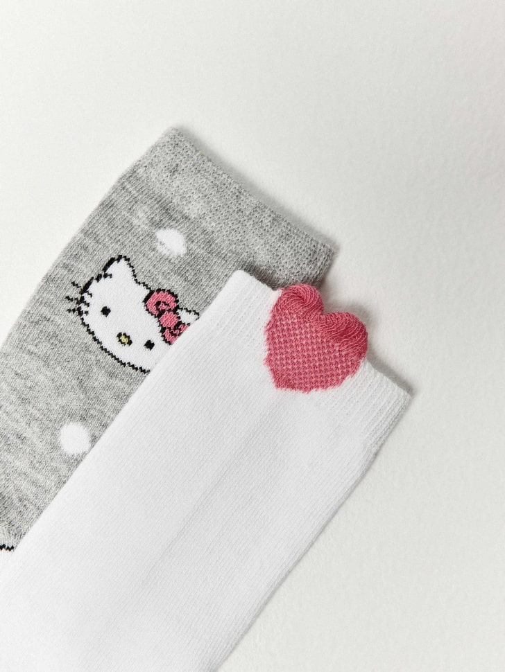 Набор из 2 пар носков с принтом Hello Kitty для девочек. Фото №2