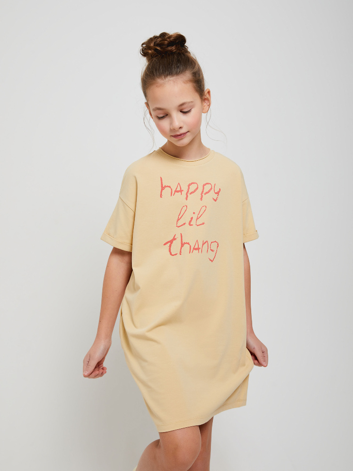 ночная сорочка для девочек (бежевый, 134-140 (10-11 YEARS))