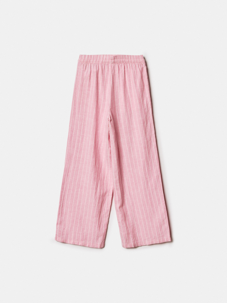 широкие брюки из смесового льна для девочек по цене 2299 руб вид справа