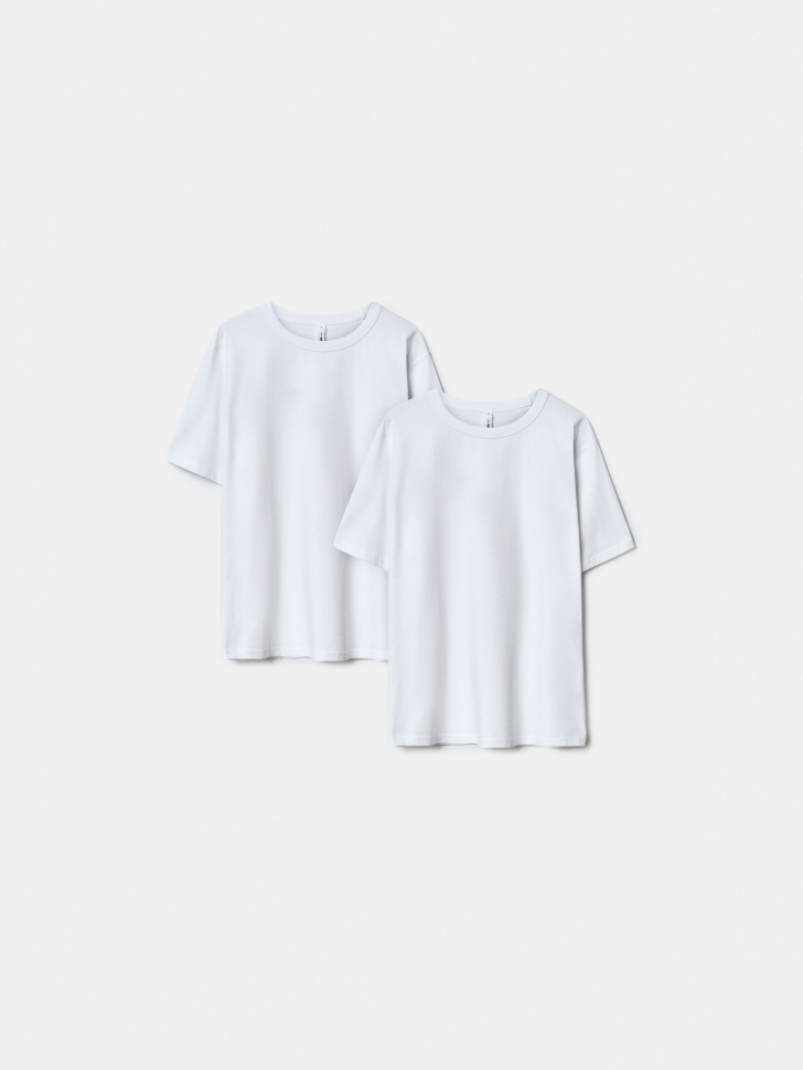 Футболки Sela прямого кроя, белый, арт. 52690