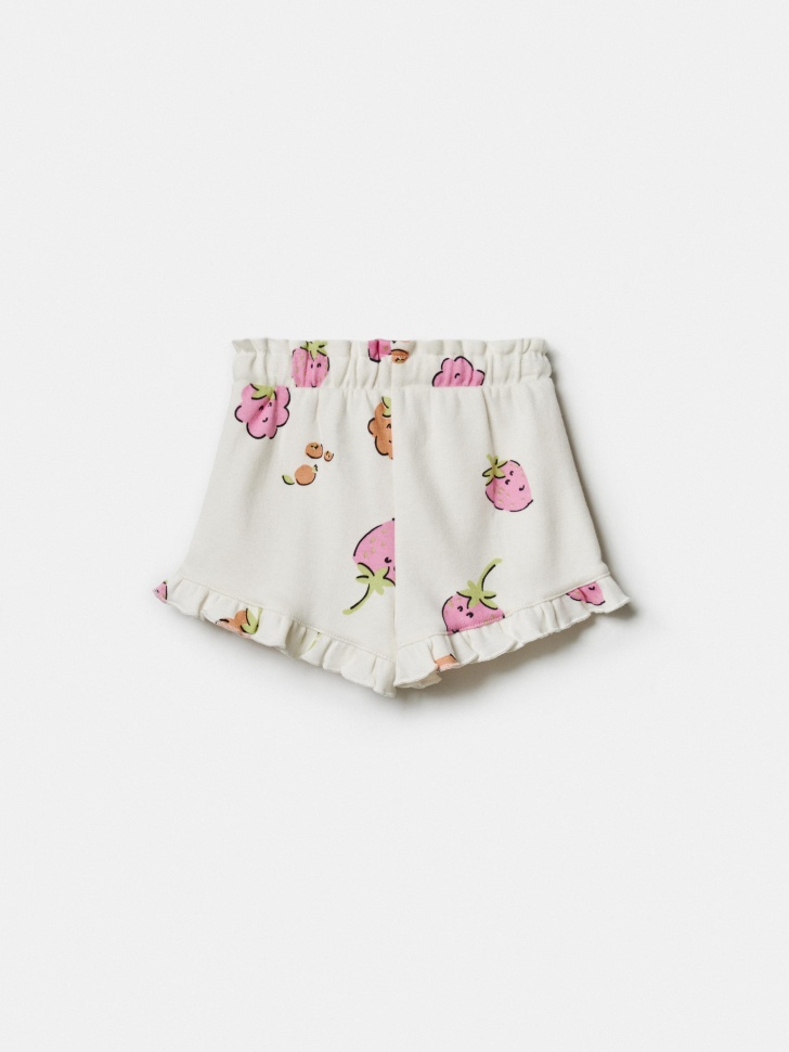 трикотажные шорты с оборками для малышей от бренда sela вид слева