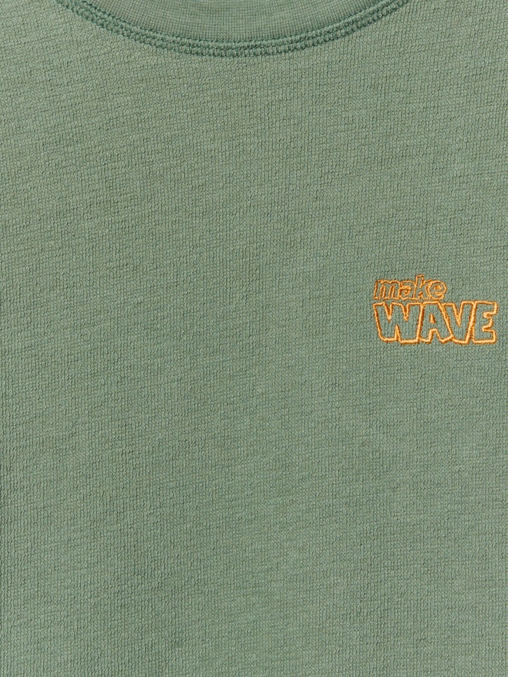 футболка оверсайз с принтом для мальчиков из хлопка спереди