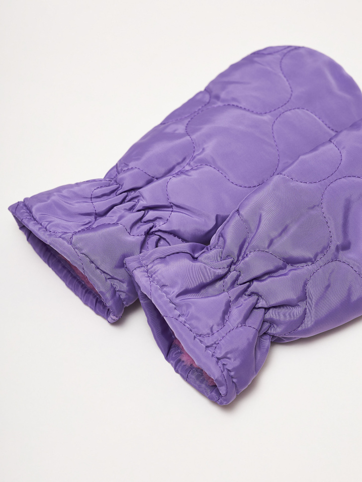 Непромокаемые стеганые варежки для девочек (фиолетовый, 5-8 YEARS) sela 4680129996499 - фото 3