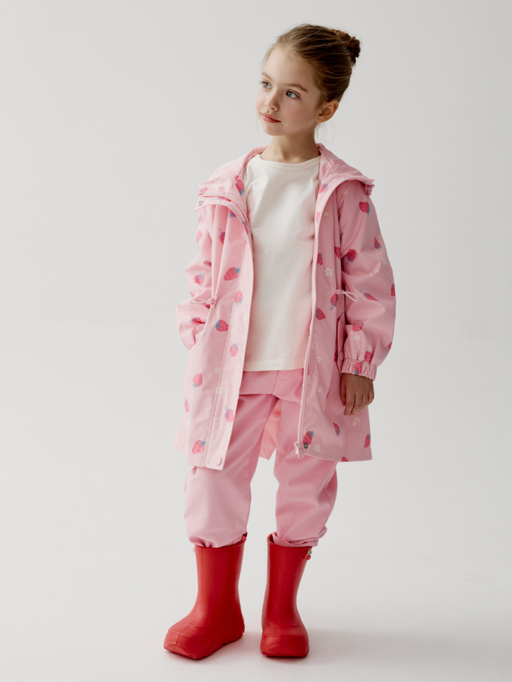 демисезонный плащ для девочек от бренда sela вид слева