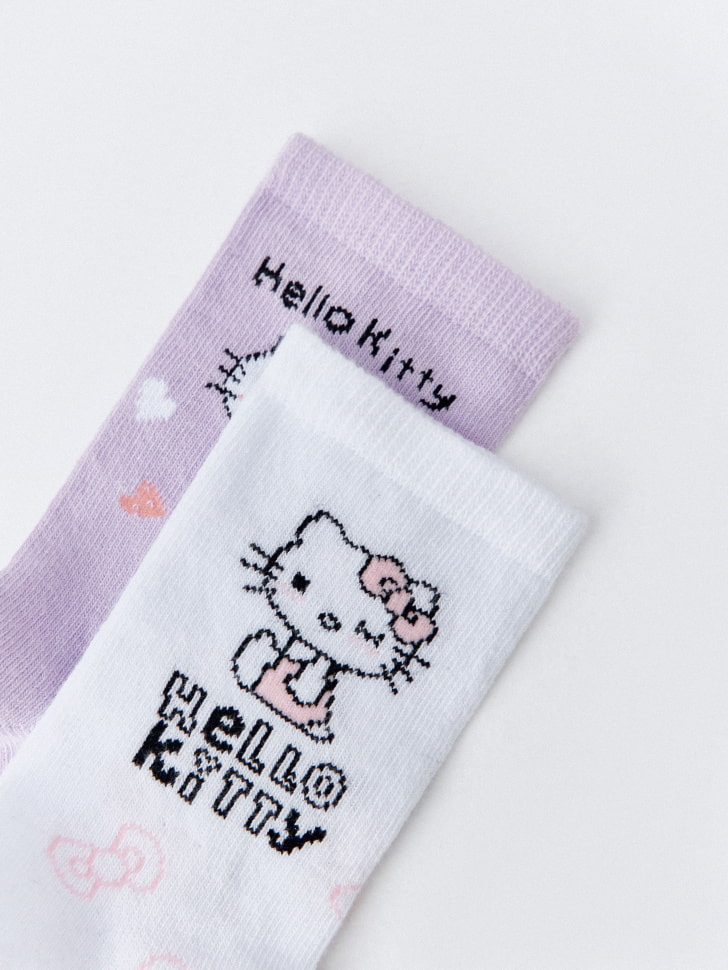 Набор из 2 пар носков Hello Kitty для девочек. Фото №2